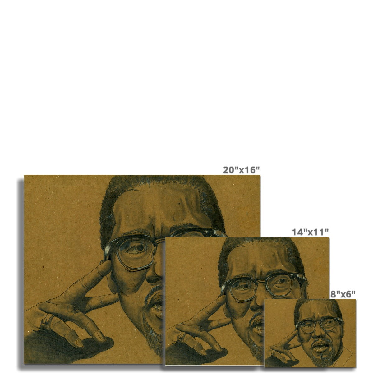 More Malcolm Little than Martin Luther Fine Art Print